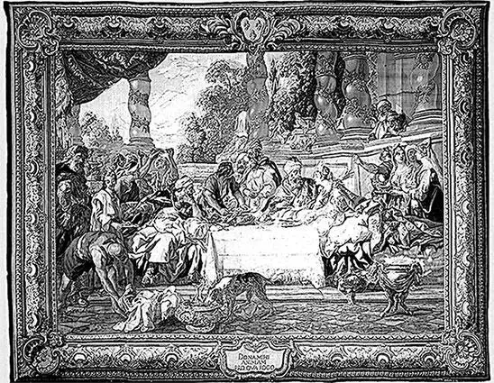 Шпалера Пир Эсфири Мануфактура Гобеленов мастерская Козетта Франция - фото 167