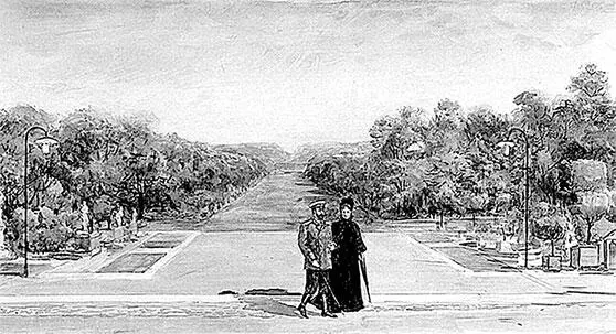 П Я Пясецкий Императорская чета в парке замка Компьень 1901 г - фото 193