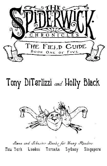 DiTerlizzi Tony The Spiderwick Chronicles 01 The Field Guide pdf - фото 2