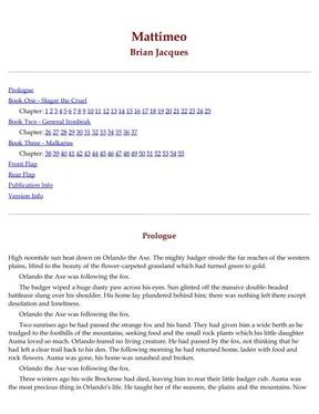Brian Jacques [Redwall 03] - Mattimeo обложка книги