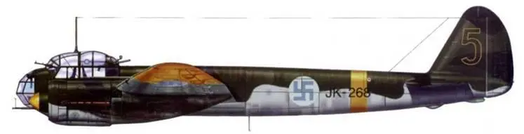 Ju 88A4 Jh268 уоррентофицера Унто Океала из 3PLeLv 44 действовавшей в - фото 187