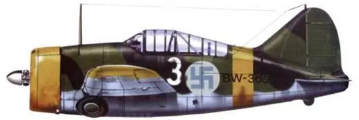Брюстер 239 ВУУ368 из состава 2HLeLv 26 на аэродроме Иммола в июне 1944 - фото 188