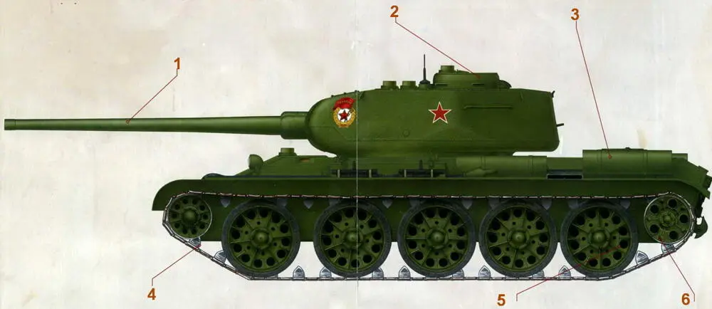 СРЕДНИЙ ТАНК Т44 Средний танк Т44 Выпускался серийно на заводе 75 в - фото 8