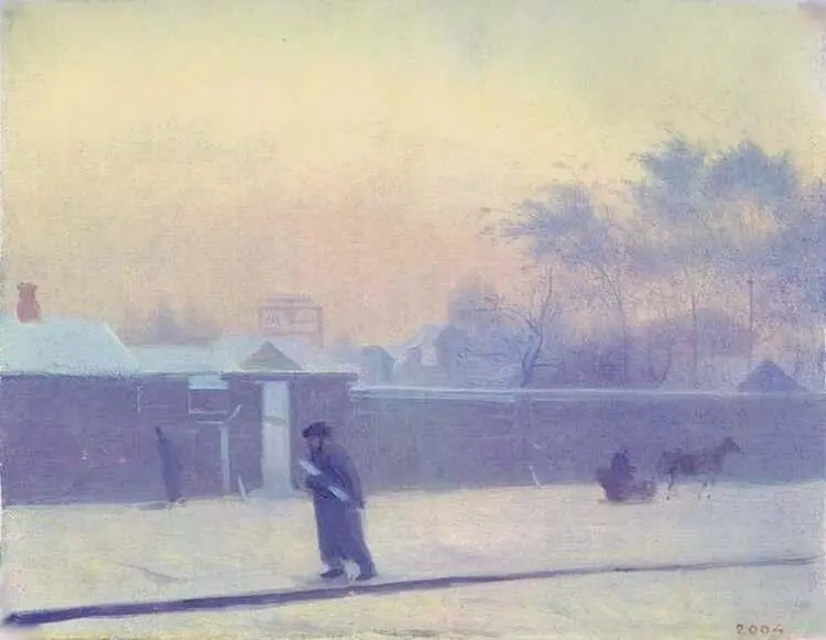 Зимний день Холст масло Начало 1850х гг Вдовушка первый вариант - фото 34