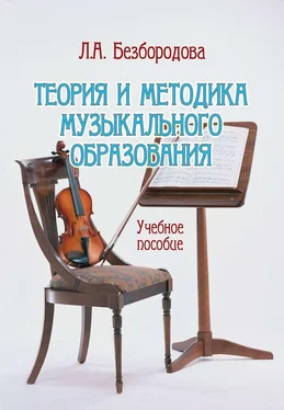 Людмила Безбородова Теория и методика музыкального образования. Учебное пособие обложка книги