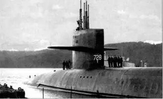 Атомоход SSBN728 Флорида на пути в порт приписки Норфолк 19 декабря 2002 г - фото 172