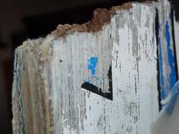 Section of the snowboard near the point at which it was broken in half and - фото 39