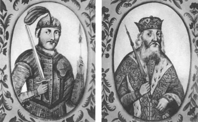 Князья Игорь слева и Святослав справа Портреты из Титулярника 1672 г - фото 4