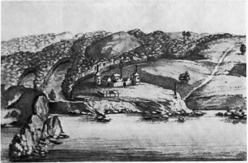 Постройки и укрепления форта Росс Калифорния Деталь карты Н Дауркина - фото 6