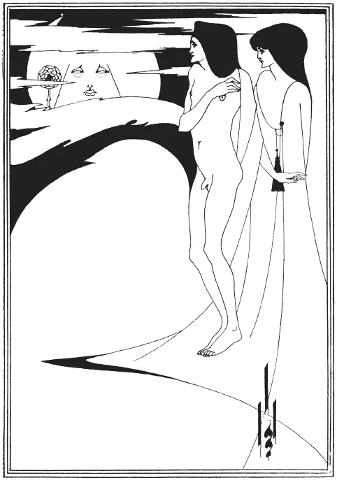 Женщина Луны иллюстрация к Саломее 1893 Бердслей придал луне - фото 14