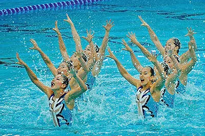 Пекин 2008 Театр на воде Пекин 2008 Российская команда по синхронному - фото 19