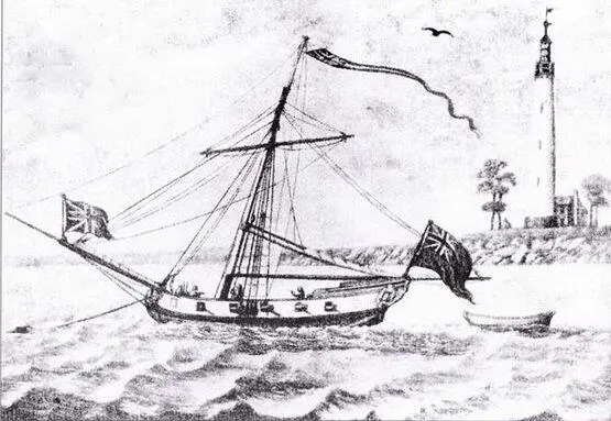 Шлюп идет мимо бостонского маяка 1717 г Хотя для своих размеров шлюп песет - фото 14