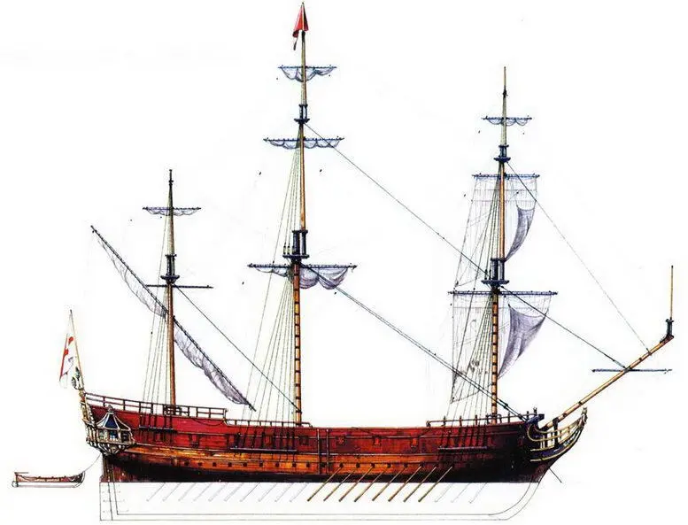 Adventure Galley Уильяма Кидда 1698 г Royal Fortune Бартоломью Робертса - фото 27