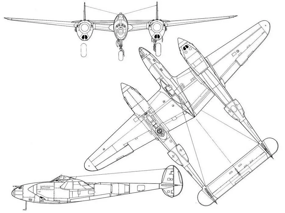Lockheed P38E Lightning Р38Н Р38Н Р38Н - фото 182