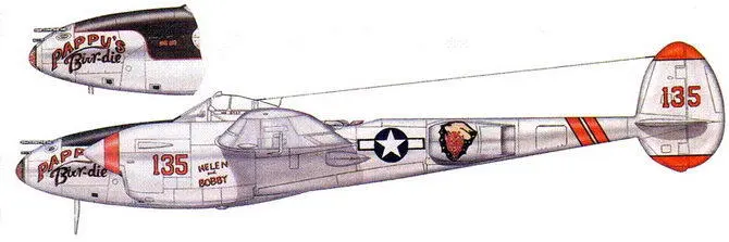PAPPYS Birrdie P38L из 431й истребительной эскадрильи 1945 г На - фото 195