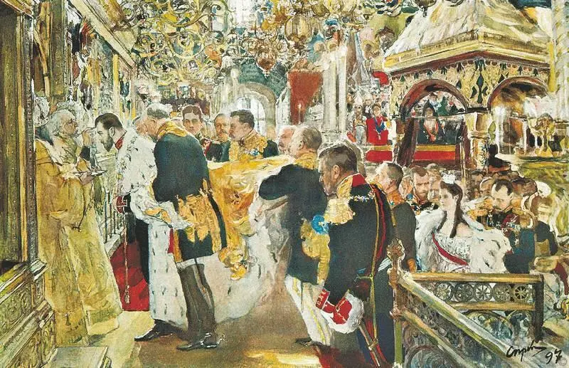 Государь прикладывается к раке преподобного Серафима Худ В Серов Великая - фото 13