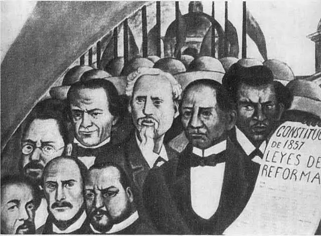 Конституция 1857 года Фрагмент фрески Диего Риверы Форт Гуадалупе Пуэбла - фото 13