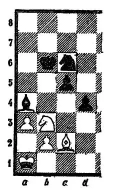 Диаграмма 72 Выигрыш тешки 1 Кd4 Cc2 2 Kc2 или 1 Кd4 2 Ca4 - фото 74