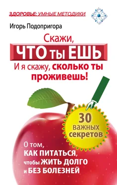 Игорь Подопригора Скажи, что ты ешь, и я скажу, сколько ты проживешь! обложка книги