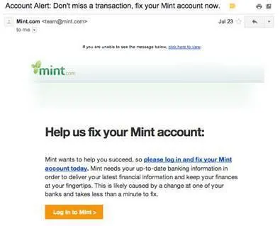 Figure 3 Notice how prominent and clear the intended action is in the email - фото 5