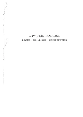 Christopher alexander A pattern language обложка книги