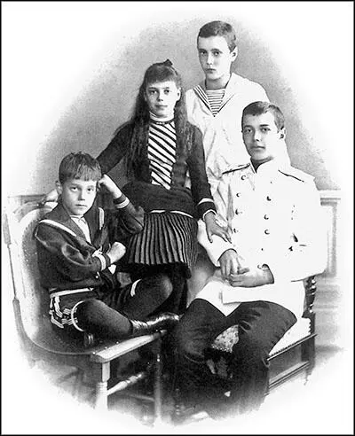 Дети императора Александра III Слева направо Михаил Ксения Георгий и - фото 2