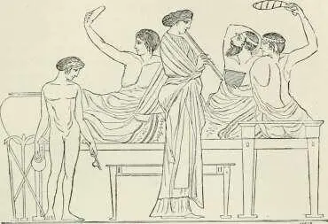 Fig ItU Repas grec daprès une peinture de vase peu dhuile sur le via - фото 158
