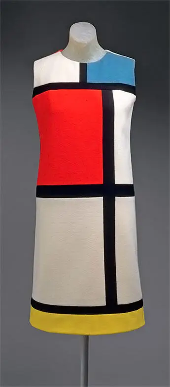 Платье Мондриан от Ива СенЛорана осеньзима 19651966 годы Элизабет Хоз - фото 78