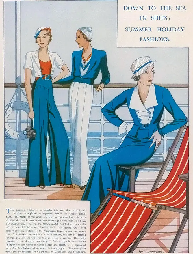 Модели для летнего отдыха включая брюкипалаццо 1932 год В 1890х - фото 134