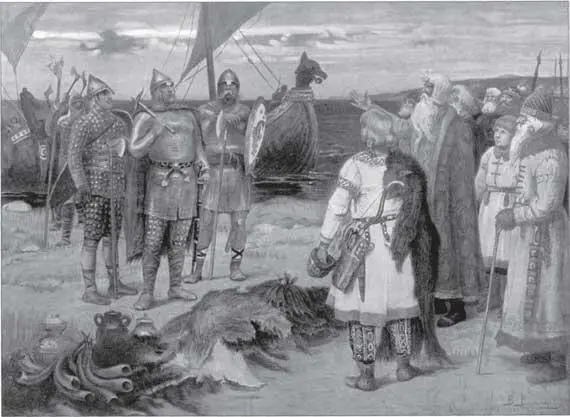 В Васнецов Варяги 1909 г Дальнейших упоминаний о Свенельде в летописи - фото 10