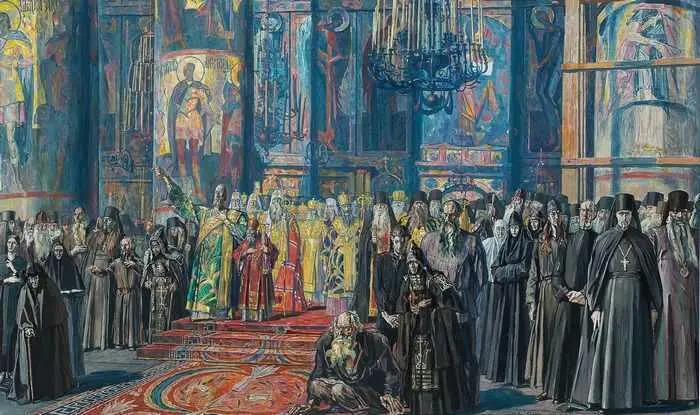 Д П Корин Русь уходящая 1959 г Уникальная газетная вырезка могила Н - фото 142