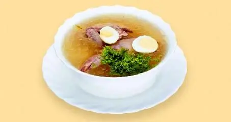Бульон с овощами Окрошка с телятиной и овощами Суппюре с салатом перцем - фото 53