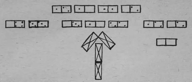 The dominoes forming an arrowhead were turned face down After Tim Tripp had - фото 7