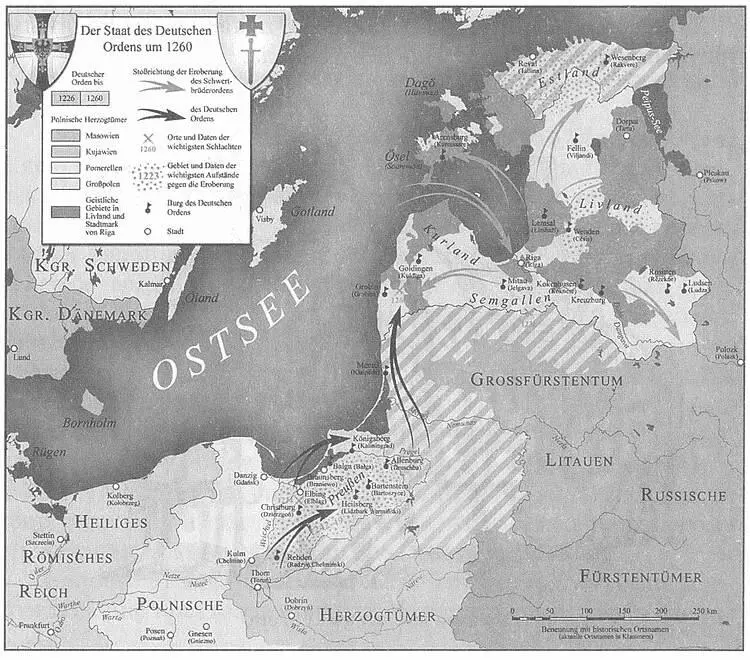 Завоевания Немецкого Тевтонского ордена С нею не мог не столкнуться - фото 5