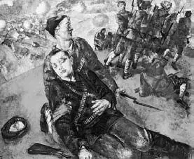 Смерть комиссара Художник К ПетровВодкин 1927 г Антанта Плакат - фото 20