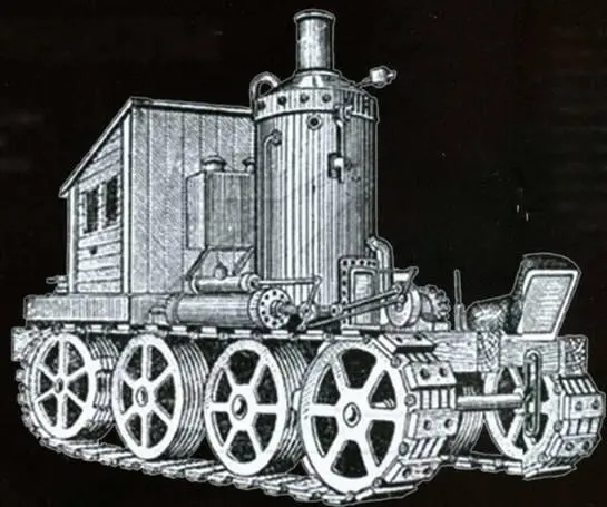 Гусеничный трактор Федора Блинова 1888 год Танк от англ tank бак - фото 11