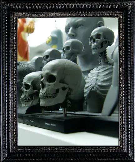 Sculptures of skulls and human expressions meant to aid artists working in - фото 47