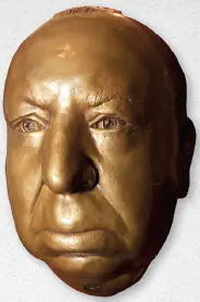 A bronze mask of Alfred Hitchcock hangs in the Screening Room Nearby - фото 49