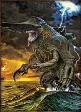 Concept of the Kaiju Knifehead by Wayne Barlowe Del Toro applying some more - фото 388