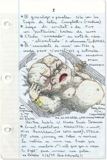 BLUE NOTEBOOK PAGE 1 The gynecologist alone with the lids of Campbells soup - фото 412