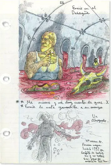 Notebook 3 Pages 28A and 28B Ernie in the Drainpipe I move and realize - фото 413