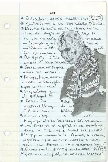 BLUE NOTEBOOK PAGE 109 Fear the wretched thing itll die soon One of - фото 419