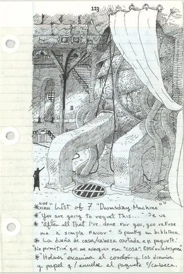 BLUE NOTEBOOK PAGE 123 SIDE VIEW List of 7 Doomsday Machine You are - фото 421