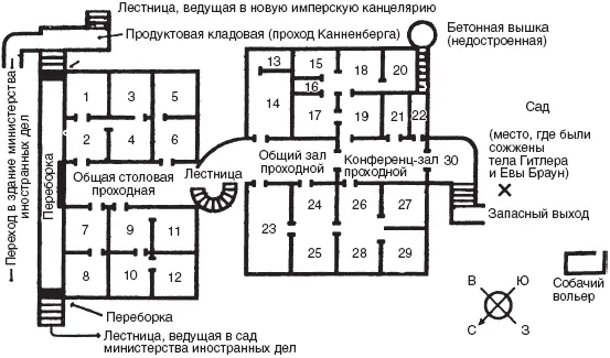 ПЛАН БУНКЕРА ИМПЕРСКОЙ КАНЦЕЛЯРИИ 1 4 Diiättküche кухня и подсобные - фото 2