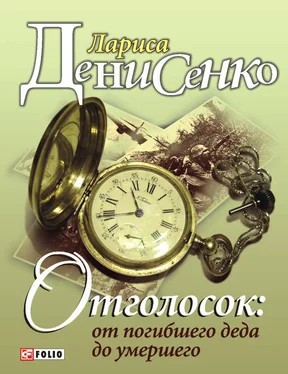 Лариса Денисенко Отголосок: от погибшего деда до умершего обложка книги