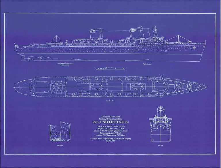 The United States Lines Proposed Transatlantic Liner SS UNITED STATES - фото 3