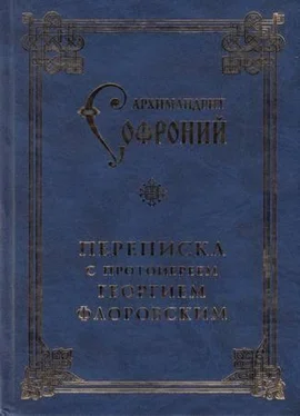 Софроний Сахаров Переписка с протоиереем Георгием Флоровским обложка книги
