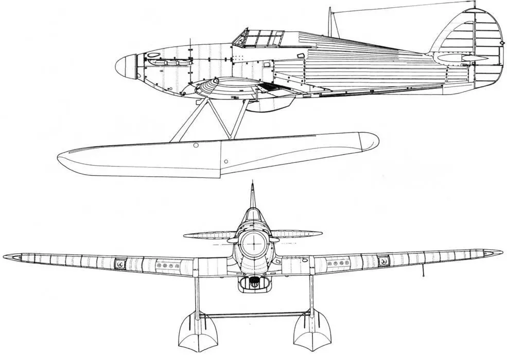 Hawker Hurricane Mk I нереализованный проект гидросамолета Hawker Hurricane - фото 47