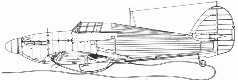 Hawker Hurricane Mk I с буксирным тросом к бомбардировщику Виккерс Веллингтон - фото 73