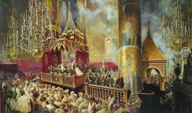 Коронация Александра II Худ М Зичи Церемониальный обед в Грановитой - фото 8